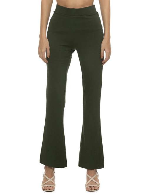 women solid flat front bootcut pants - 17508248 -  Standard Image - 0