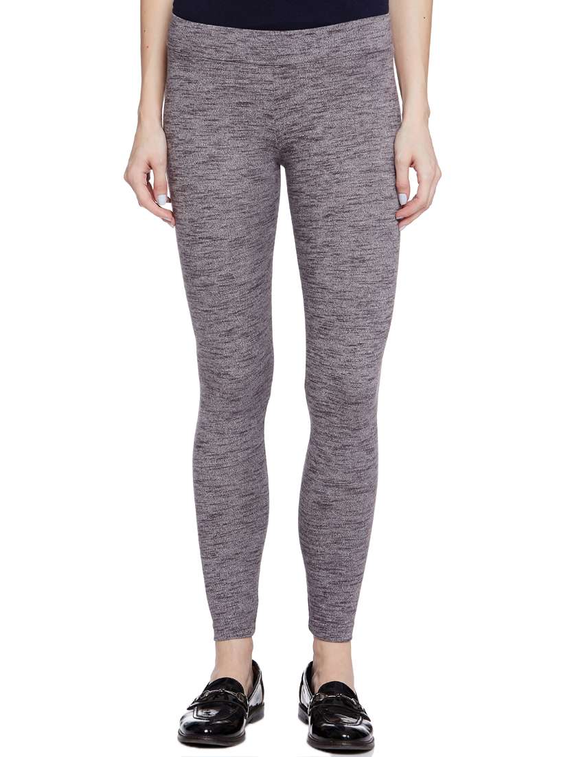 women solid high rise legging