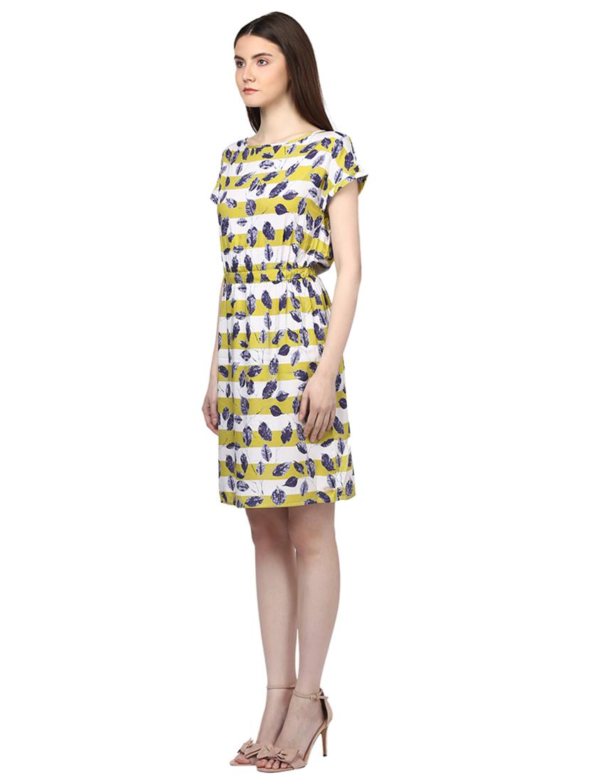 round neck striped a-line dress - 17508509 -  Standard Image - 1