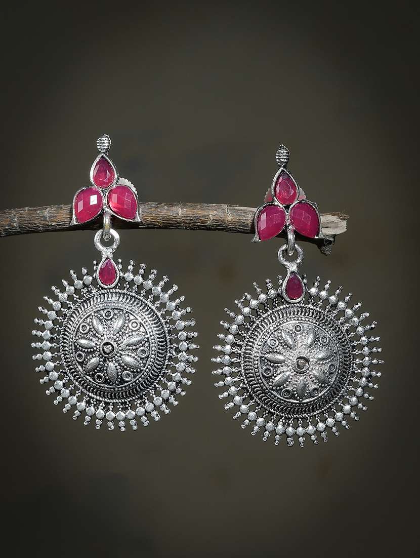 silver brass drop earring - 17509226 -  Standard Image - 1