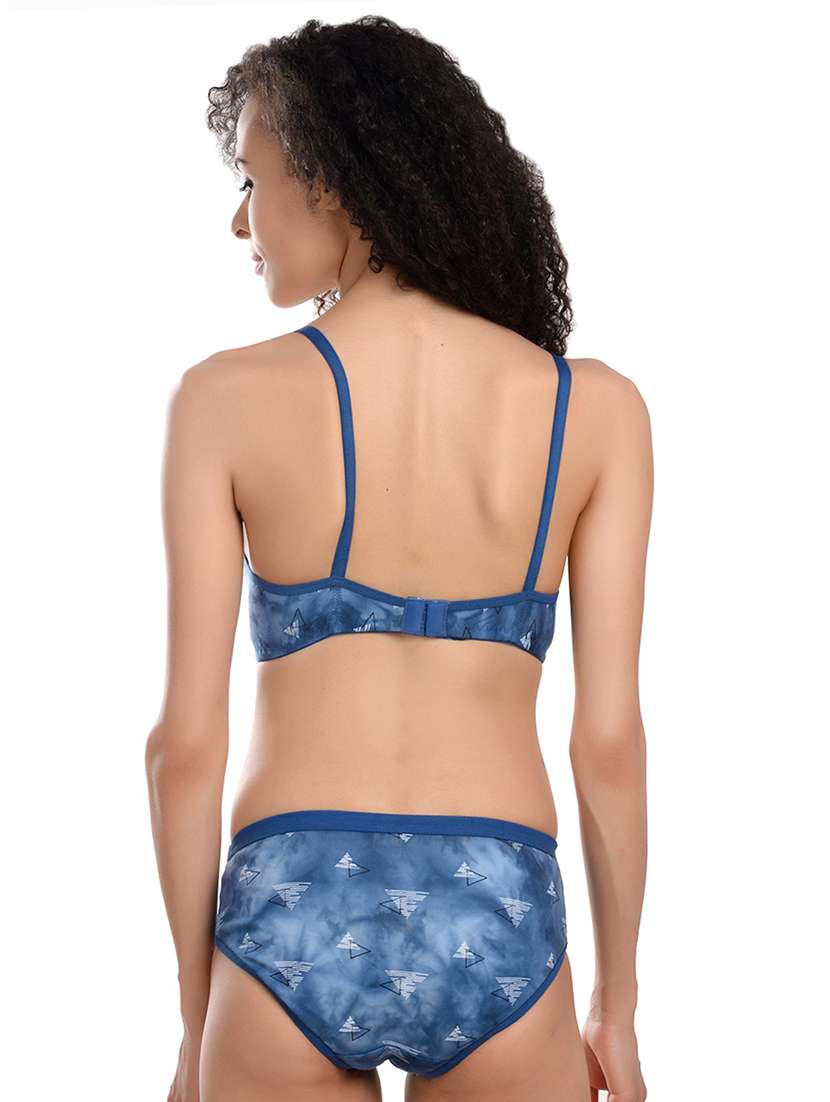 blue hosery bras and panty set - 17510167 -  Standard Image - 1