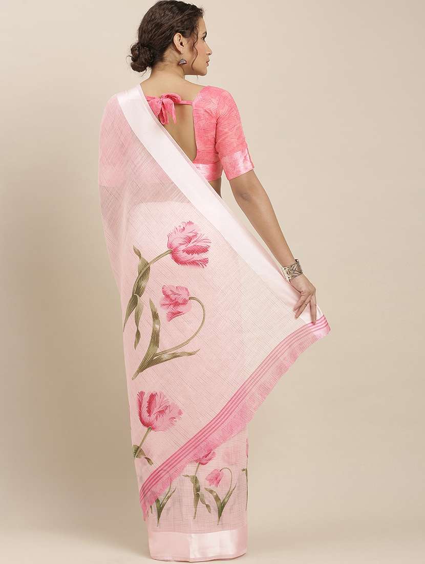 floral printed saree with blouse - 17511830 -  Standard Image - 1
