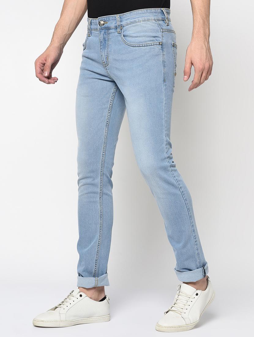light blue washed denim jeans - 17517746 - Standard Image - 1