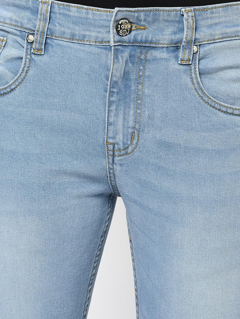 light blue washed denim jeans - 17517746 - Standard Image - 4