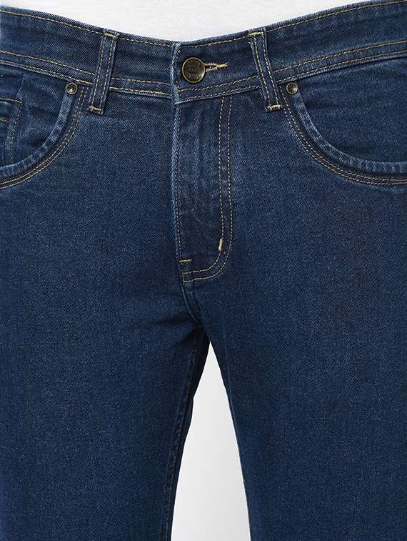 dark blue plain denim jeans - 17517766 -  Standard Image - 4