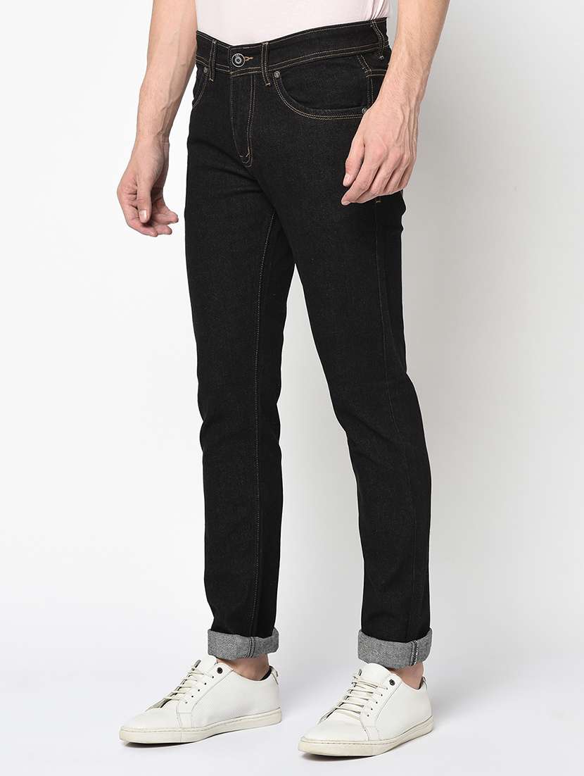 black plain denim jeans - 17517767 -  Standard Image - 1