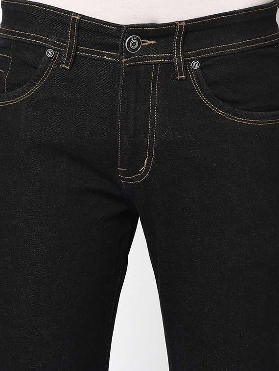 black plain denim jeans - 17517767 -  Standard Image - 4