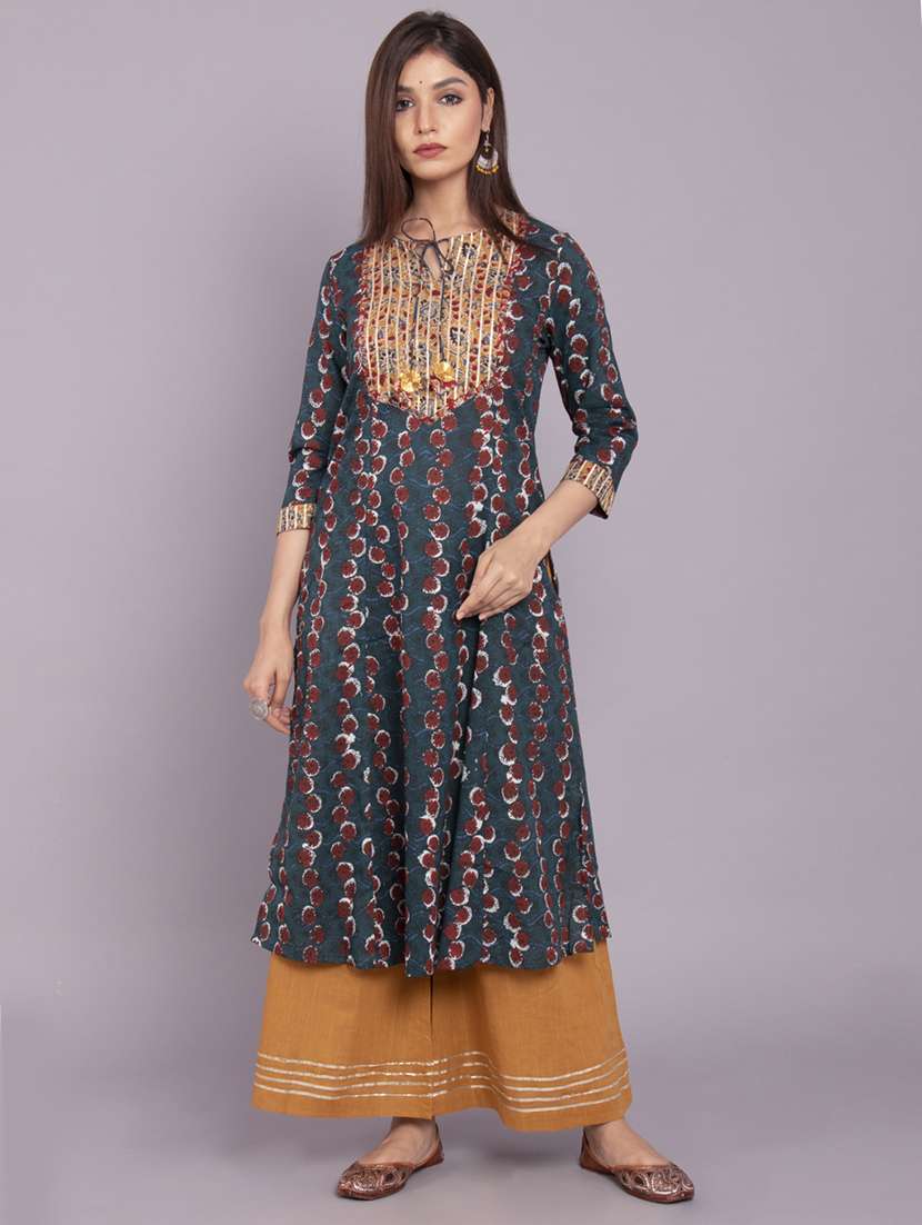 printed  a-line kurta