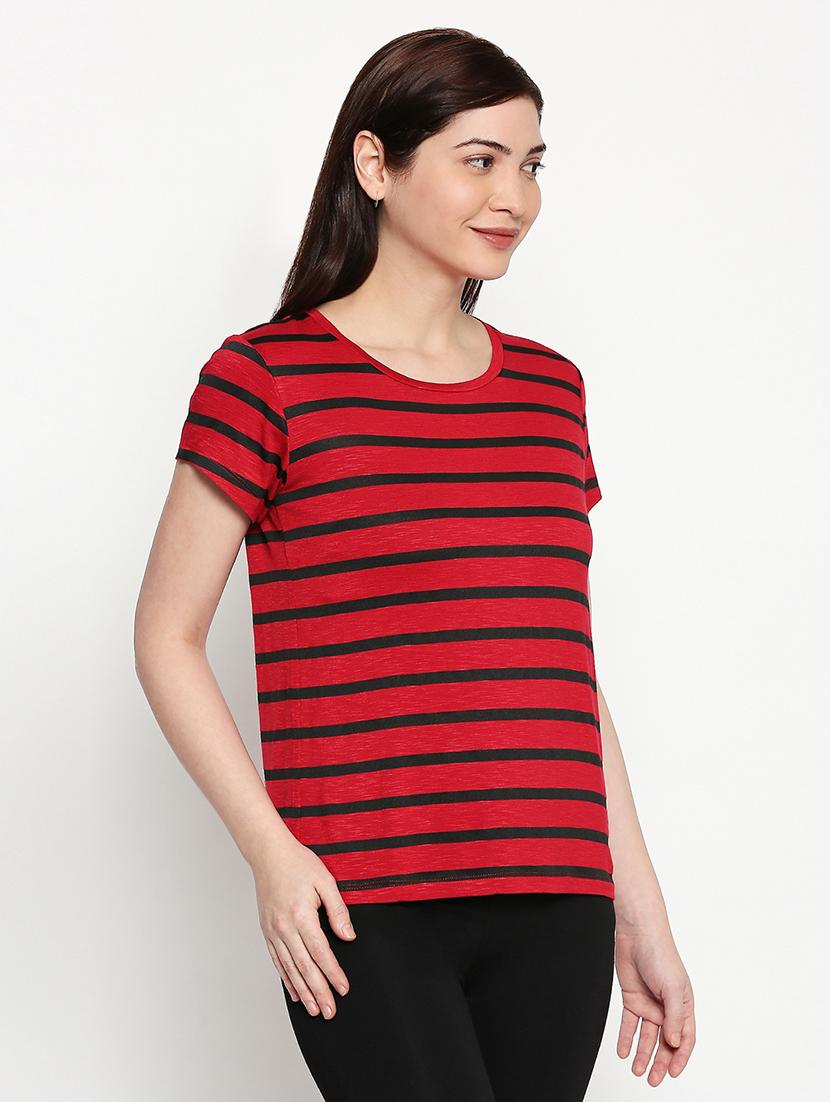 round neck striped tee - 17518192 - Standard Image - 1