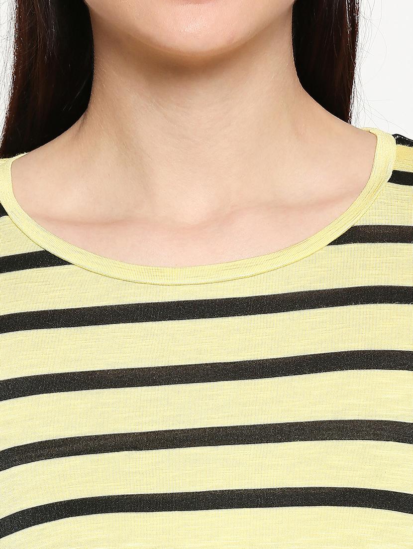 round neck striped tee - 17518194 - Standard Image - 4