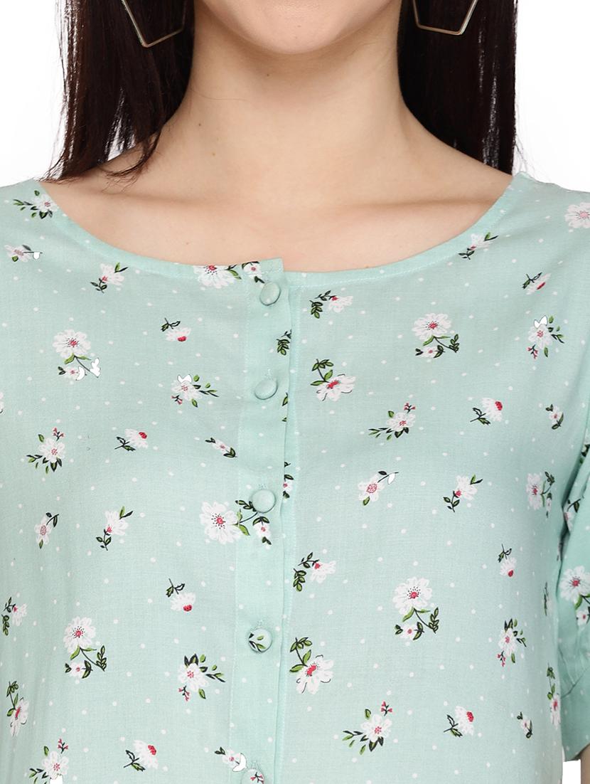 women's blouson round neck top - 17518266 - Standard Image - 4