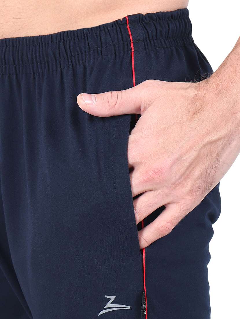 navy blue side striped full length track pant - 17520468 -  Standard Image - 4