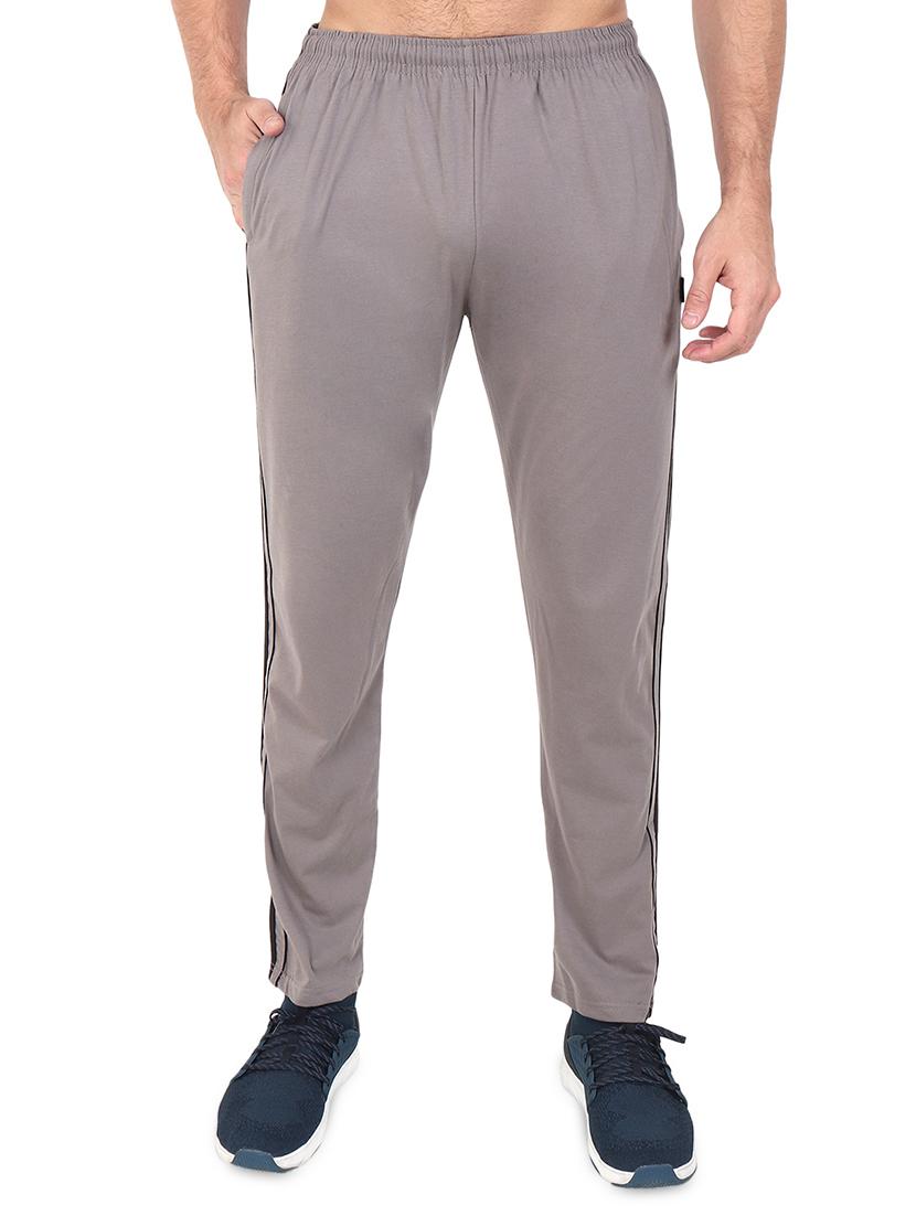 grey side striped full length track pant - 17520479 -  Zoom Image - 0