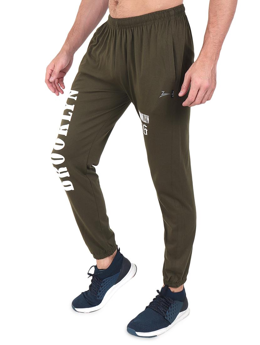 olive green printed jogger - 17520505 - Standard Image - 1