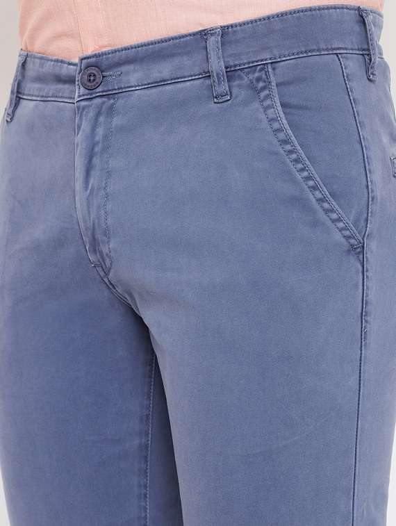 grey solid chinos - 17521022 - Standard Image - 4