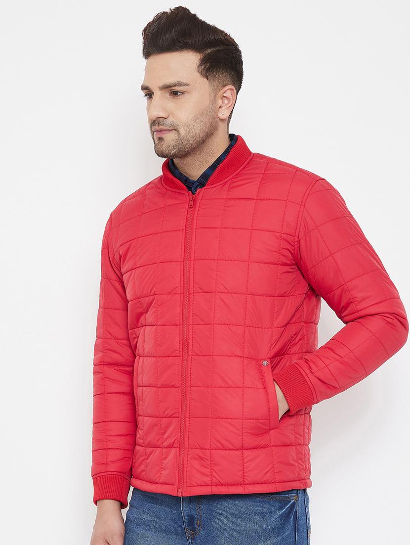 red solid quilted jacket - 17521060 - Standard Image - 1