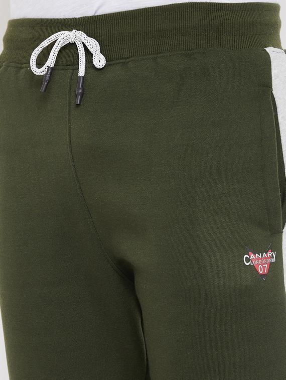olive green side striped track pant - 17521062 - Standard Image - 4