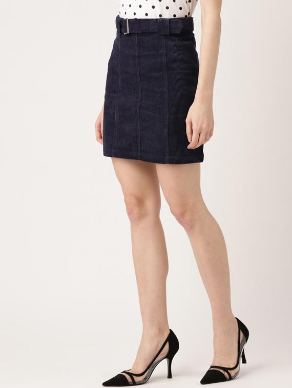 high rise belted straight skirt - 17521105 -  Standard Image - 1