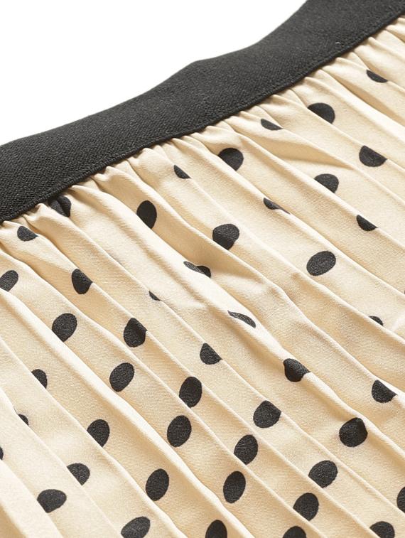 high rise polka dot a-line skirt - 17521117 - Standard Image - 4