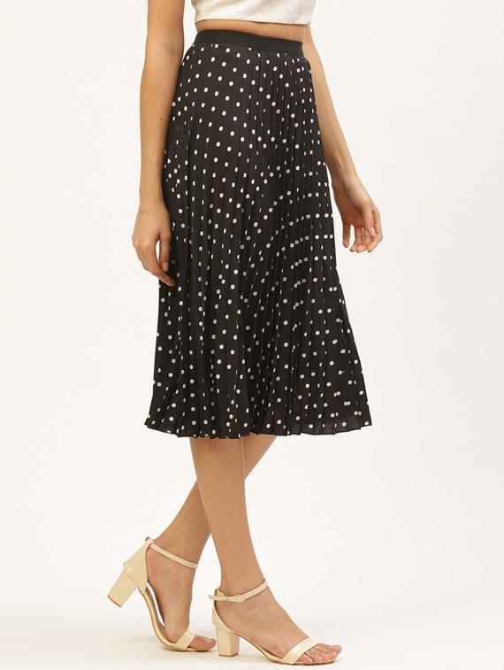 high rise polka dot a-line skirt - 17521118 -  Standard Image - 1