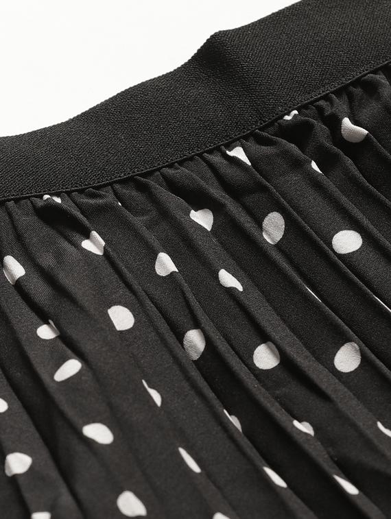 high rise polka dot a-line skirt - 17521118 - Standard Image - 4