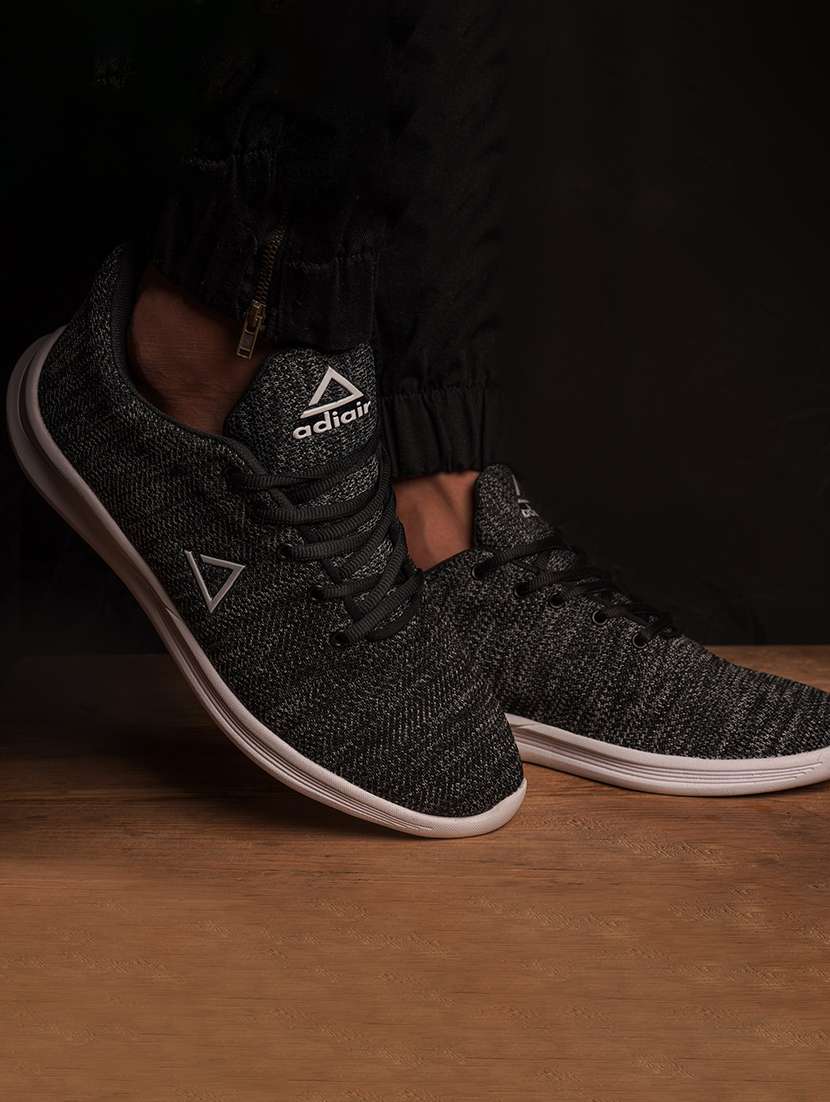 black polyester sport shoes - 17521579 -  Standard Image - 1