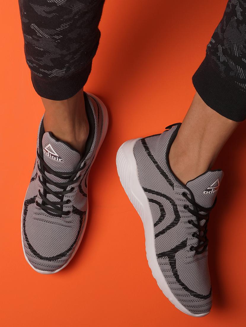 grey polyester sport shoes - 17521586 - Standard Image - 1