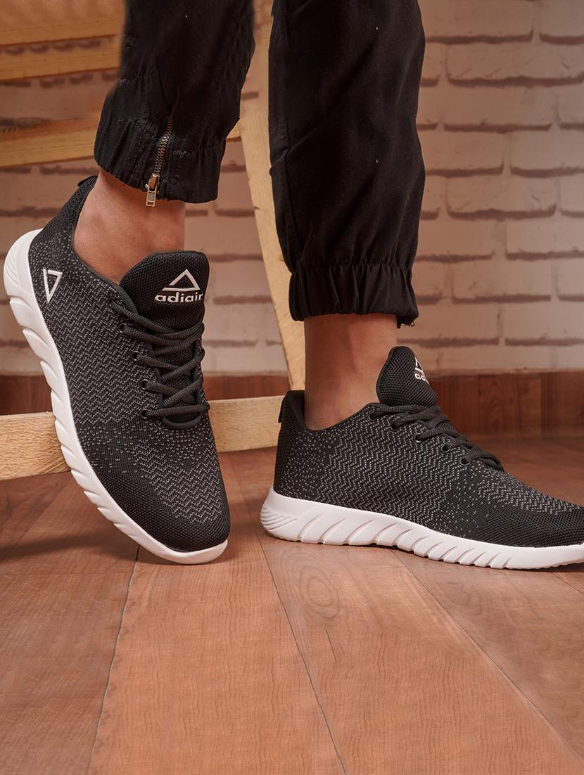 black polyester sport shoes - 17521588 - Standard Image - 1