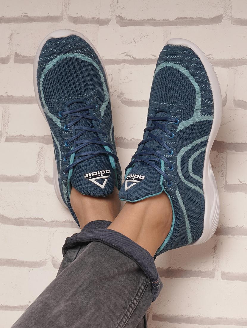 teal polyester sport shoes - 17521603 - Standard Image - 1
