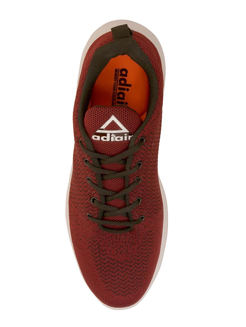 maroon polyester sport shoes - 17521605 - Standard Image - 4
