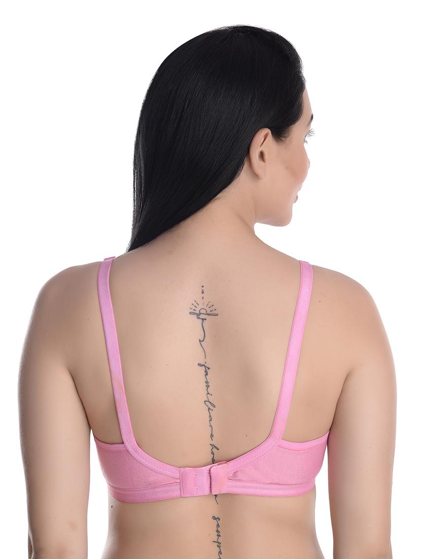 pink lace detailed regular full coverage bra - 17522471 - Standard Image - 1