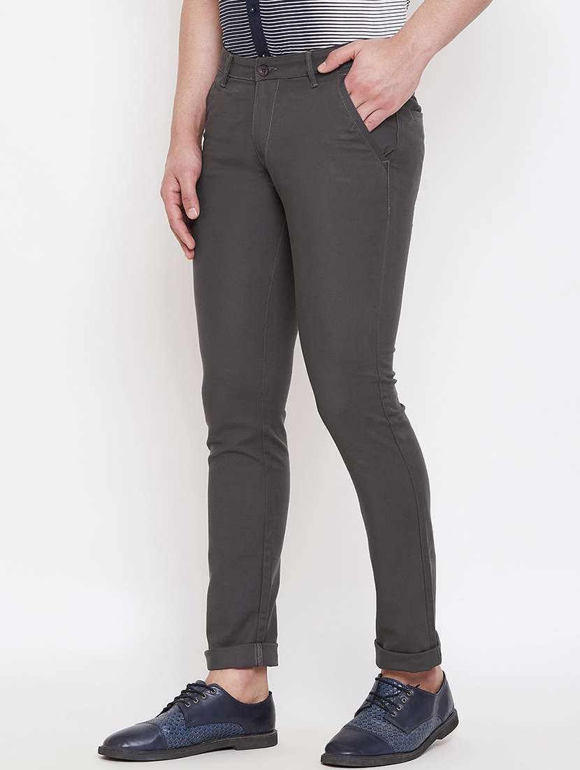 grey solid chinos - 17524109 -  Standard Image - 1