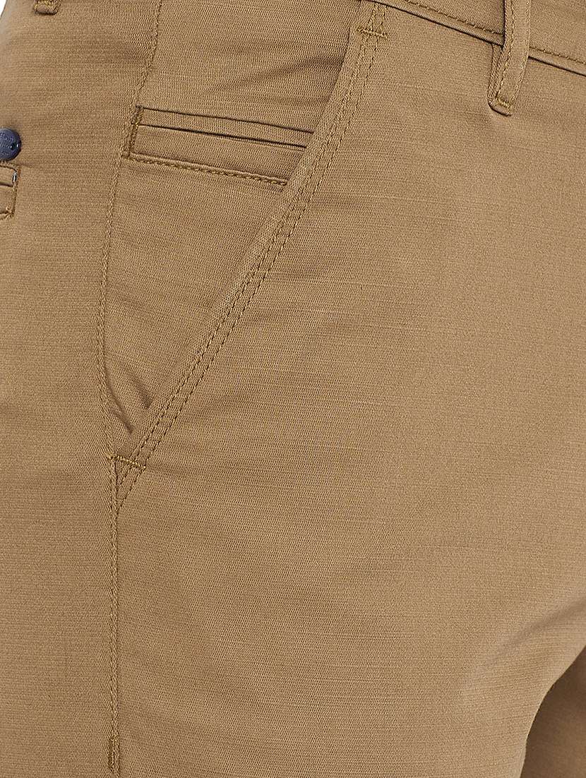 beige solid chinos - 17524114 -  Standard Image - 4