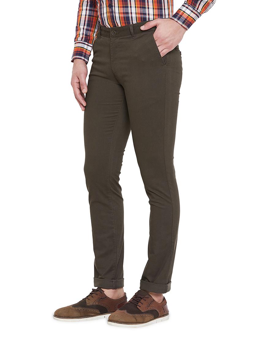 olive green solid chinos - 17524116 - Standard Image - 1