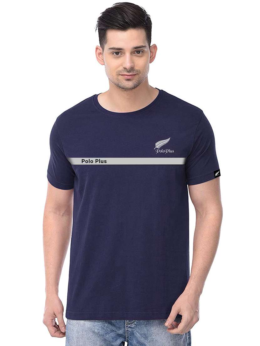 navy blue taped t-shirt