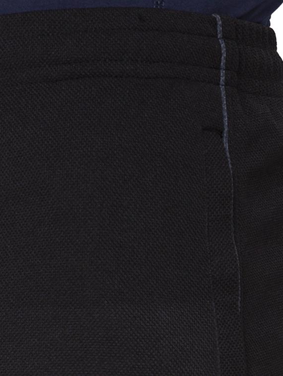 black solid full length track pant - 17524651 - Standard Image - 4