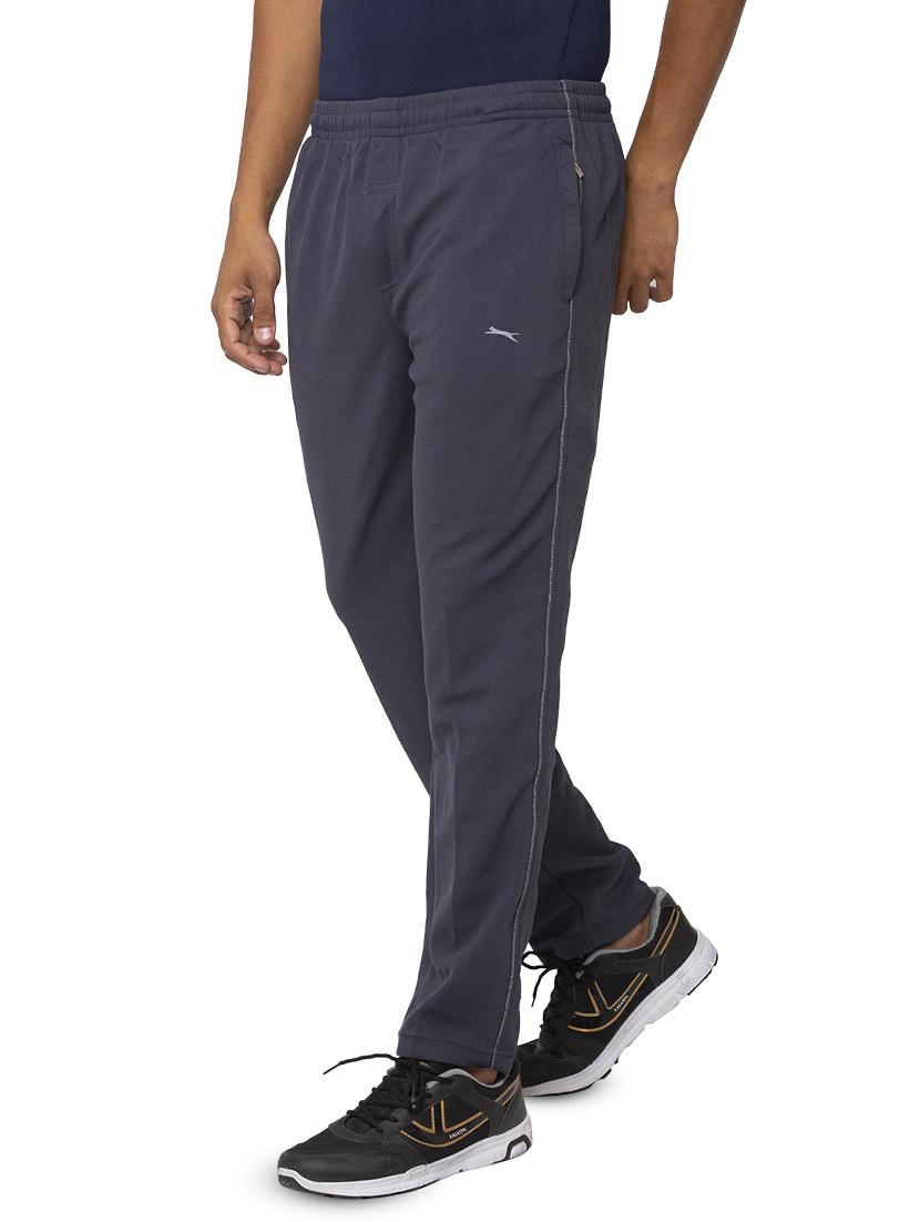 grey solid full length track pant - 17524652 - Standard Image - 1