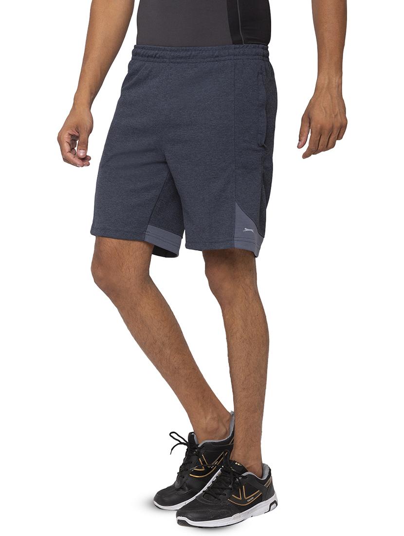 blue solid shorts - 17525200 -  Standard Image - 1