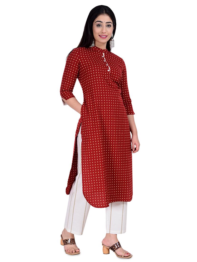 printed kurta palazzo set - 17526106 -  Standard Image - 1