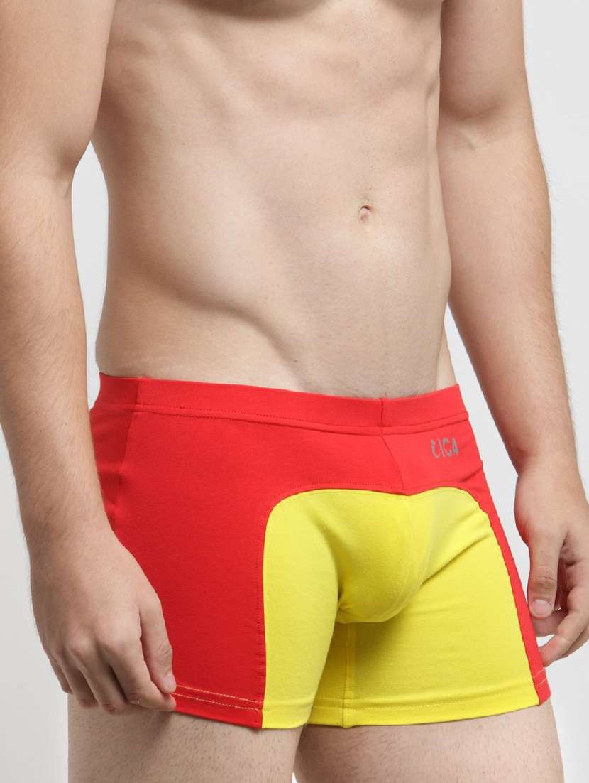 yellow-teal color-blocked trunks brief - 17526481 -  Standard Image - 1