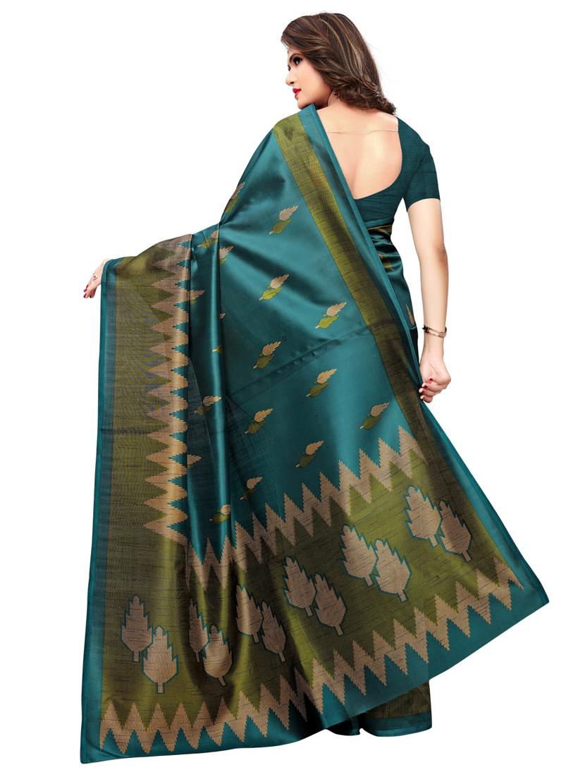 chevron printed saree with blouse - 17526670 - Standard Image - 1