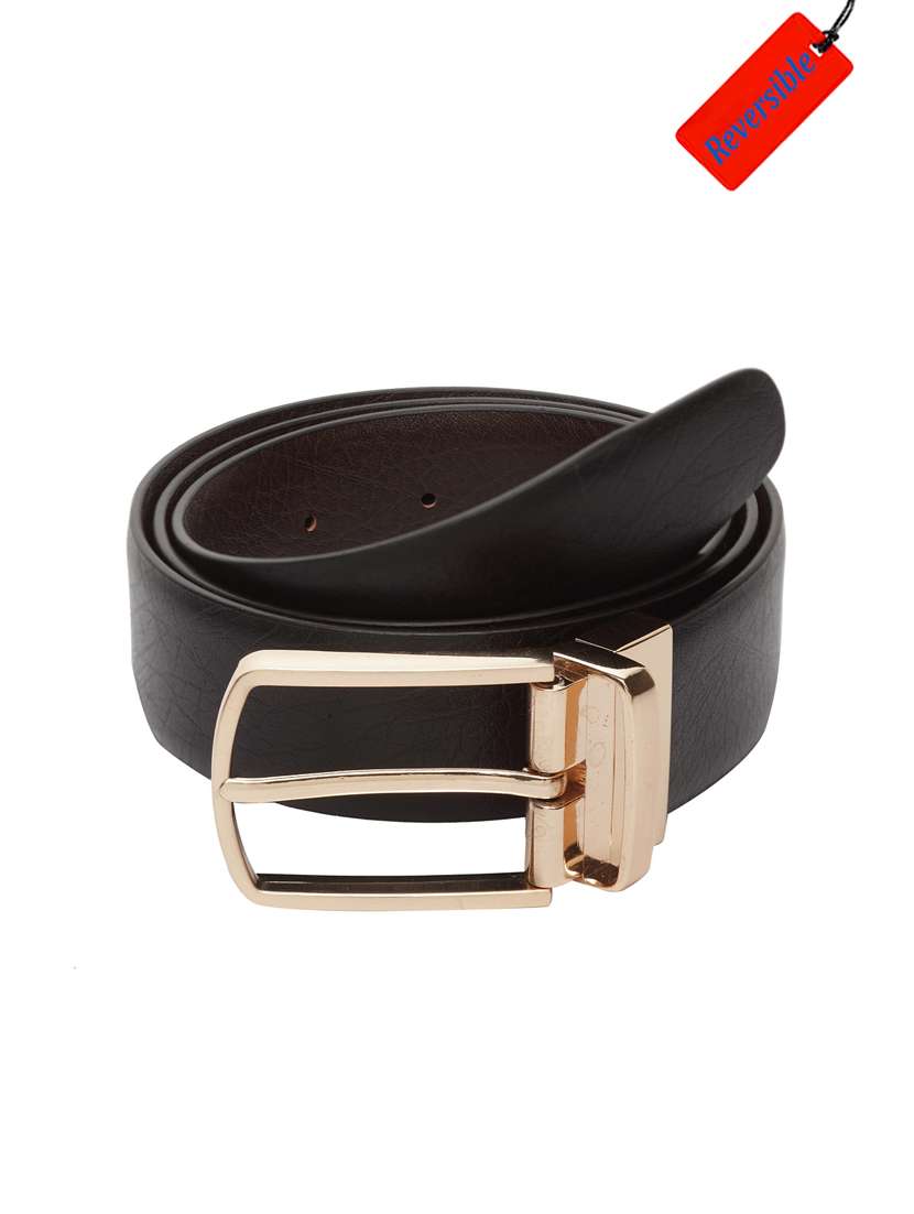 black  leatherette belt