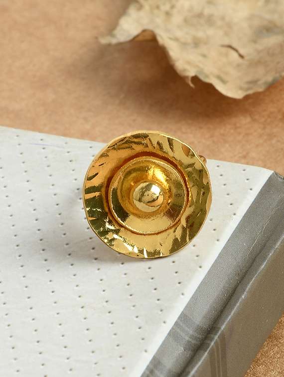 gold brass finger  ring