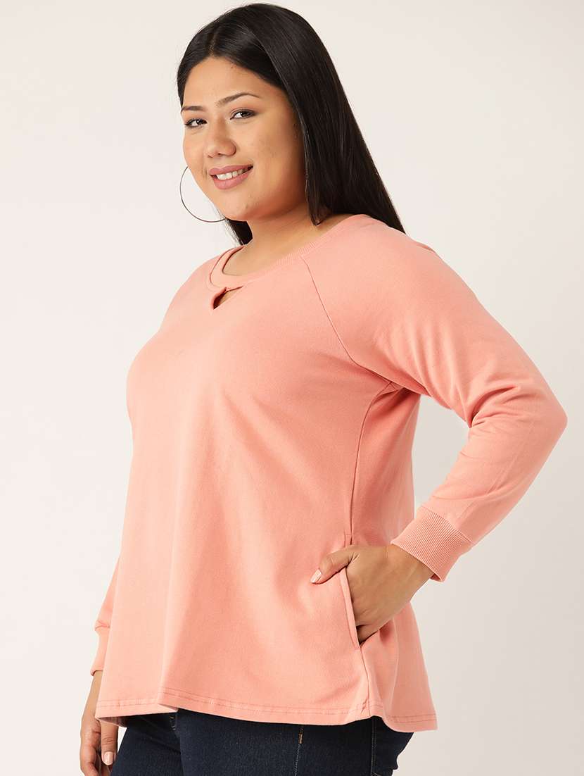 solid fleece plus sweatshirt - 17527607 - Standard Image - 1