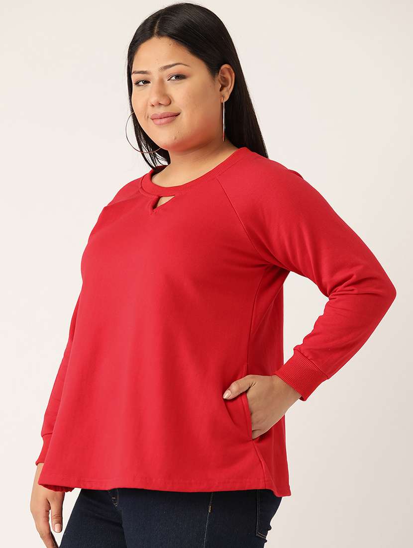 solid fleece plus sweatshirt - 17527609 -  Standard Image - 1