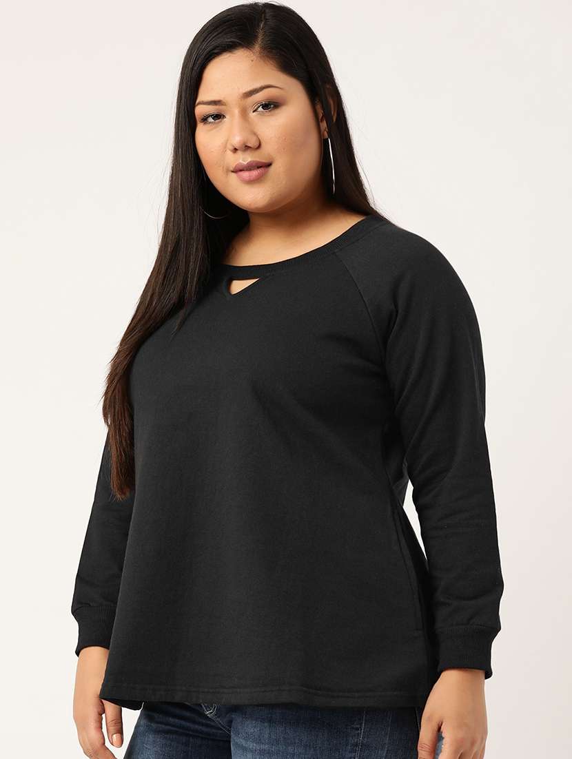 solid fleece plus sweatshirt - 17527612 -  Standard Image - 1