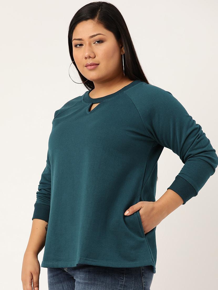 solid fleece plus sweatshirt - 17527613 - Standard Image - 1