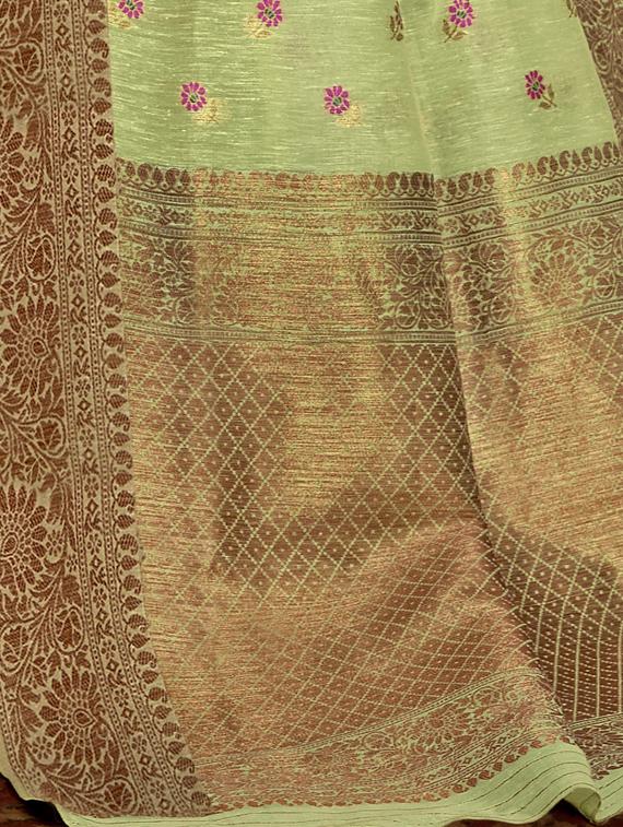 self design paithani saree with blouse - 17527782 - Standard Image - 1