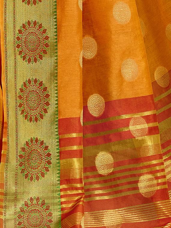 self design paithani saree with blouse - 17527906 - Standard Image - 1