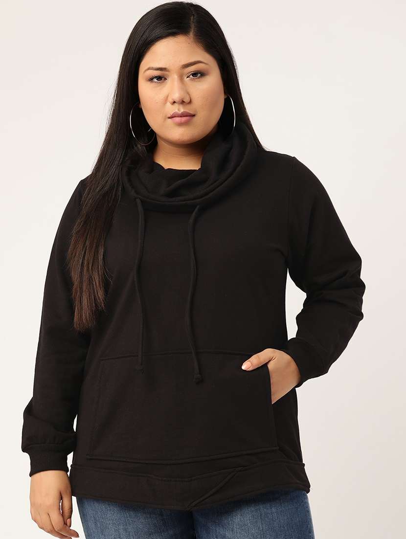solid fleece plus sweatshirt